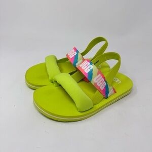 UGG Zuma Sling Girls Sandals Green/Pink Size 12